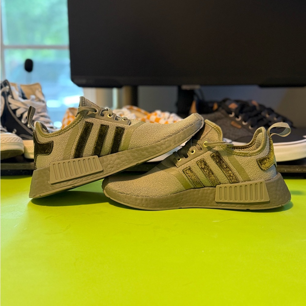Adidas NMD R1 Olive Sneakers - Picture 2 of 15